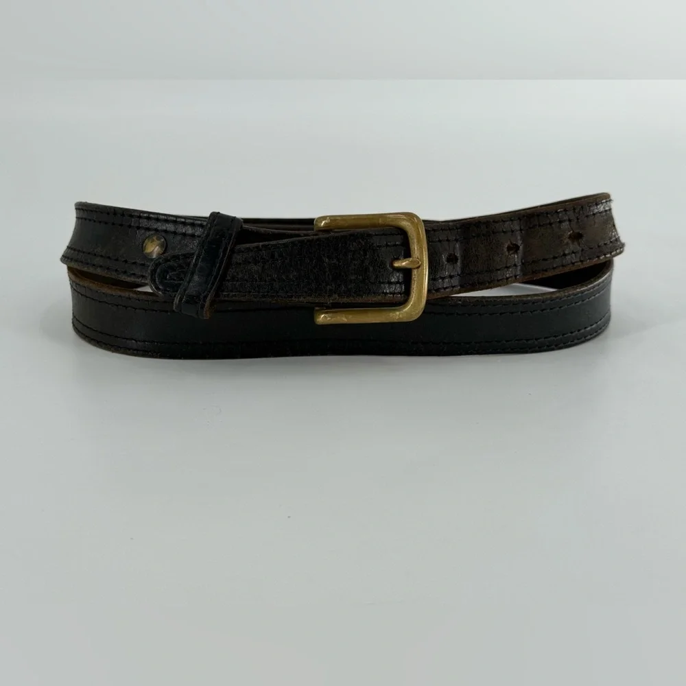 Vintage Worn In Leather Casual Streetwear Workwear Grandpa Belt‎ 46